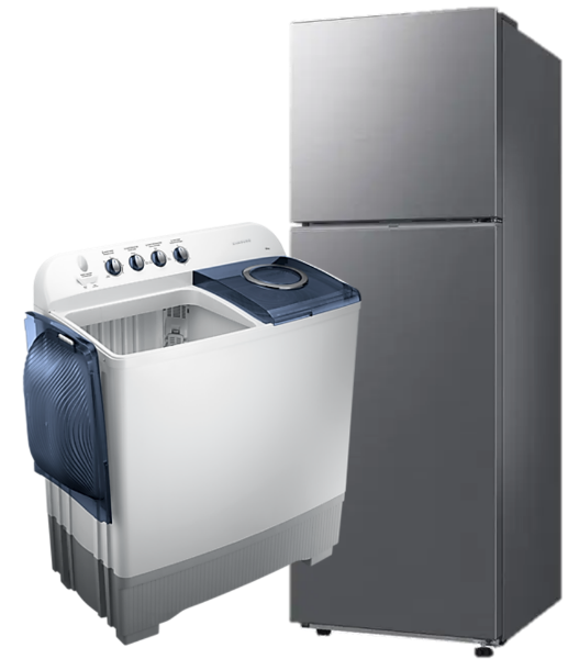 Imagen de COMBO REFRIGERADORA SAMSUNG  RT35DG5124S9 +  LAVADORA 