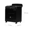 Imagen de Cocina Gas GRS 30GM3B 30" 6 Discos Negro